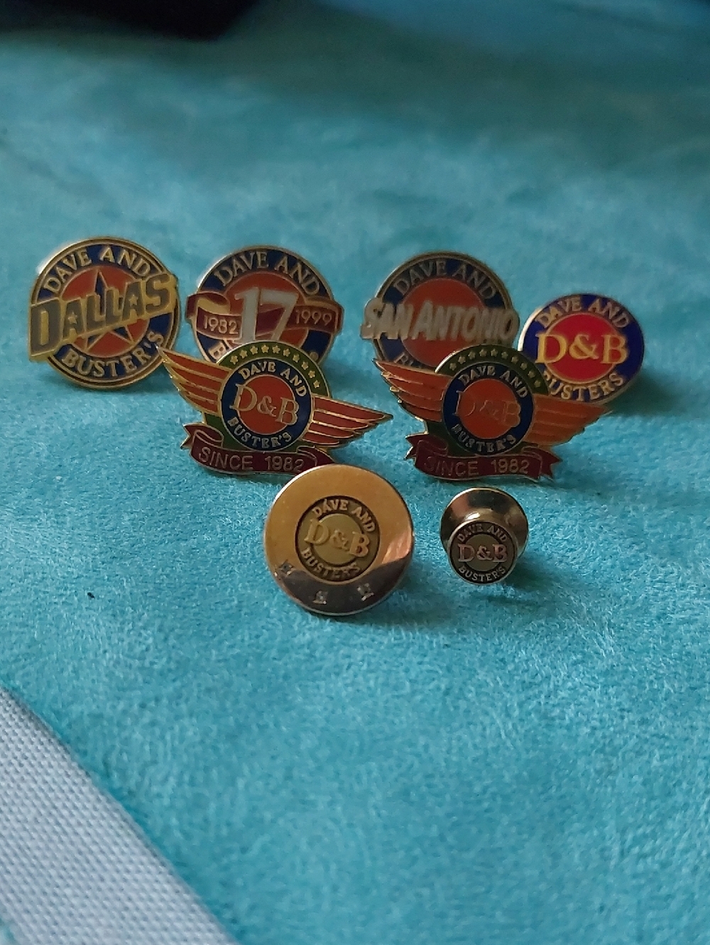 Rare 8-piece Employee Milestone Lot, Dave And Buster's, Two Are 10k Goldfill